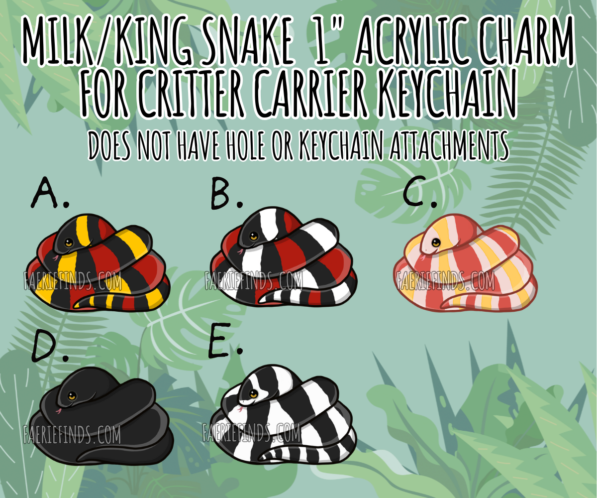 1” Milk/King Insert Charm For Critter Carrier Openable Shaker Keychain