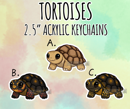 2.5” Tortoise Acrylic/Glitter Epoxy Keychain