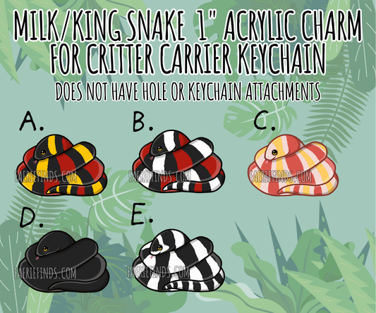1” Milk/King Insert Charm For Critter Carrier Openable Shaker Keychain