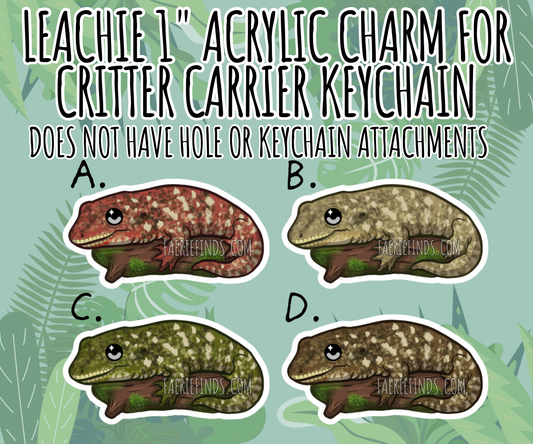 1” Leachie Insert Charm For Critter Carrier Openable Shaker Keychain