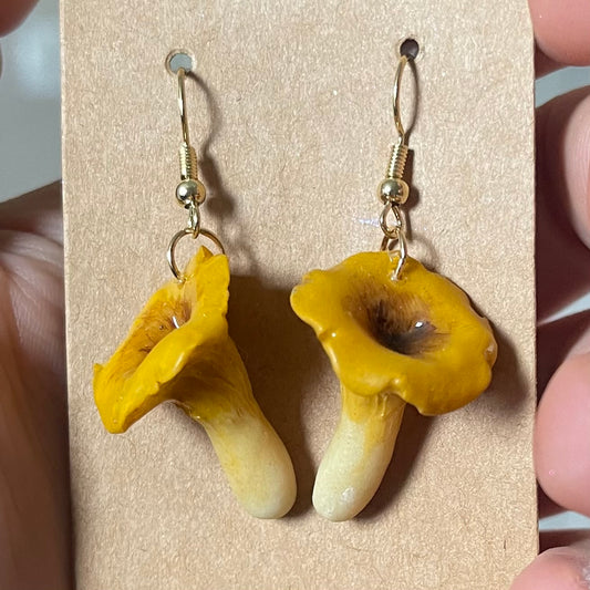 Hand Sculpted Chanterelle Earrings